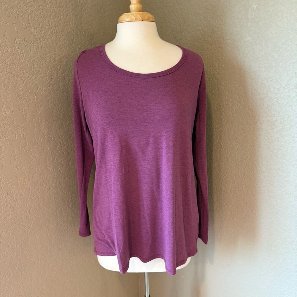 LuLaRoe Chic Long Sleeve Purple Top Large